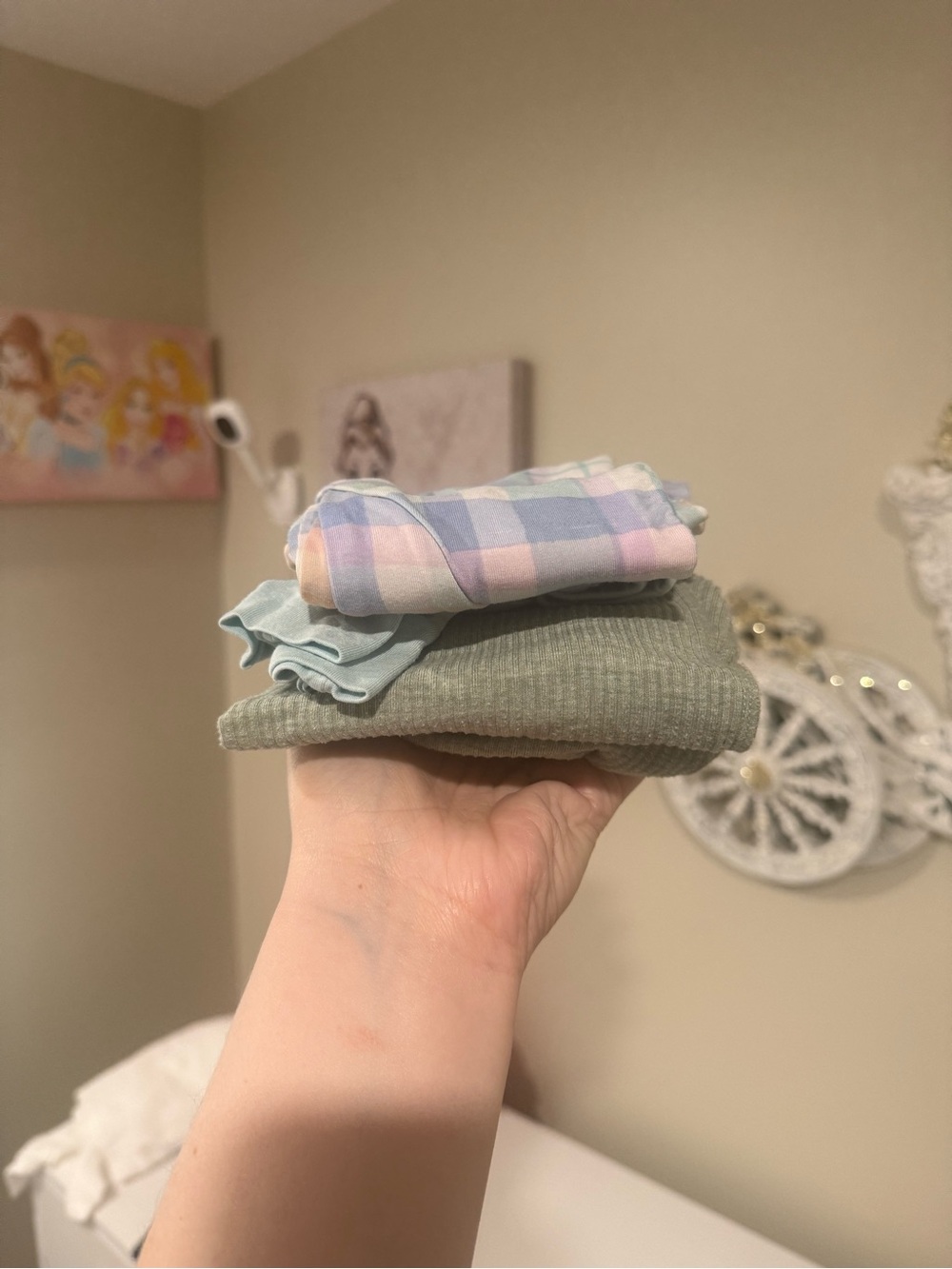 Little Sleepies Pastel Plaid & Sage Green Kids Pajama Set